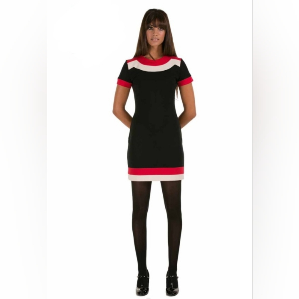 Black Marmalade Shop Mini Mod Dress Colorblock XS/S